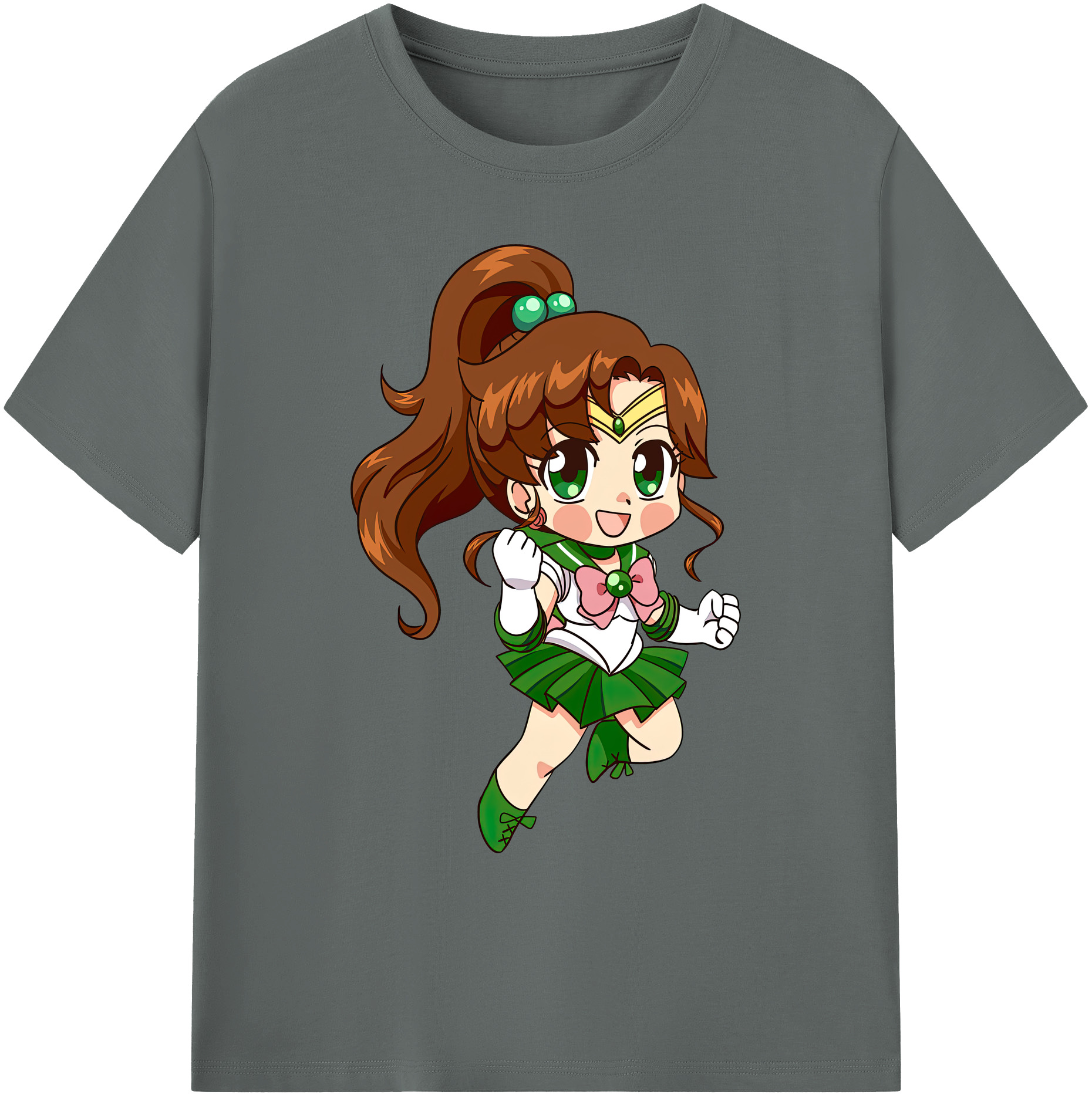 （画像用） 美少女戦士セーラームーン 木野 まこと きの まこと Sailor Moon Kino Makoto （セーラージュピター；Sailor Jupiter） 綿100％ メンズ半袖Tシャツ｜肌触りやわらか＆通気性